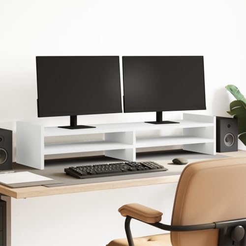 Xichuzi Monitorständer Weiß 100x27x20 cm Holzwerkstoff, Monitor Erhöhung, Schreibtischaufsatz, Monitor Erhöhung Schreibtisch, Bildschirm Erhöhung, Schreibtisch Regalaufsatz - 854787 Xichuzi Monitorständer Weiß 100x27x20 cm Holzwerkstoff, Monitor Erhöhung, Schreibtischaufsatz, Monitor Erhöhung Schreibtisch, Bildschirm Erhöhung, Schreibtisch Regalaufsatz - 854787 von Xichuzi