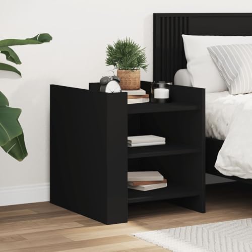 Xichuzi Nachttisch Schwarz 45x50x50 cm Holzwerkstoff, Nachtschrank, Nachtkästchen, Bedside Table, Nachtkommode, Nightstand, Nachttischschrank, Nachtkonsole - 848291 Xichuzi Nachttisch Schwarz 45x50x50 cm Holzwerkstoff, Nachtschrank, Nachtkästchen, Bedside Table, Nachtkommode, Nightstand, Nachttischschrank, Nachtkonsole - 848291 von Xichuzi