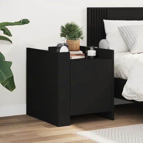 Xichuzi Nachttisch Schwarz 45x50x50 cm Holzwerkstoff, Nachtschrank, Nachtkästchen, Bedside Table, Nachtkommode, Nightstand, Nachttischschrank, Nachtkonsole - 848298 Xichuzi Nachttisch Schwarz 45x50x50 cm Holzwerkstoff, Nachtschrank, Nachtkästchen, Bedside Table, Nachtkommode, Nightstand, Nachttischschrank, Nachtkonsole - 848298 von Xichuzi