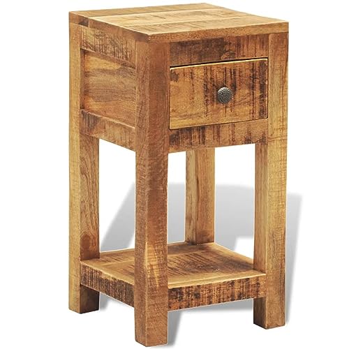 Xichuzi Nachttisch mit 1 Schublade, Nachtkonsole, Nachtkästchen, Kaffeetisch, Nachtkasten, Nachtkommode, Sofatisch, Mango Massivholz Xichuzi Nachttisch mit 1 Schublade, Nachtkonsole, Nachtkästchen, Kaffeetisch, Nachtkasten, Nachtkommode, Sofatisch, Mango Massivholz von Xichuzi
