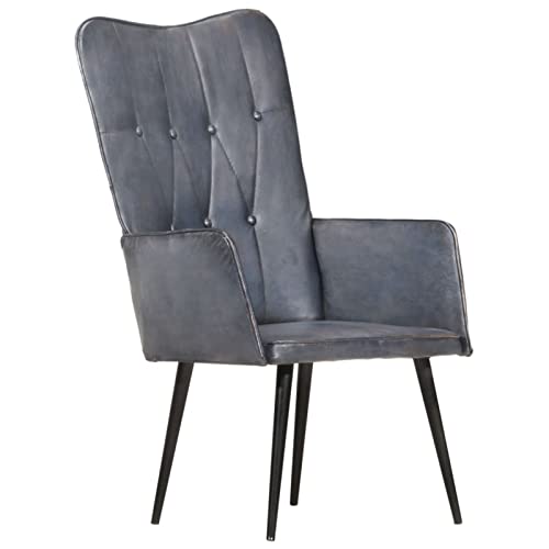 Xichuzi Ohrensessel, Sessel Wohnzimmer, Lesesessel, Stillsessel, TV Relaxsessel, Grau Echtleder Xichuzi Ohrensessel, Sessel Wohnzimmer, Lesesessel, Stillsessel, TV Relaxsessel, Grau Echtleder von Xichuzi