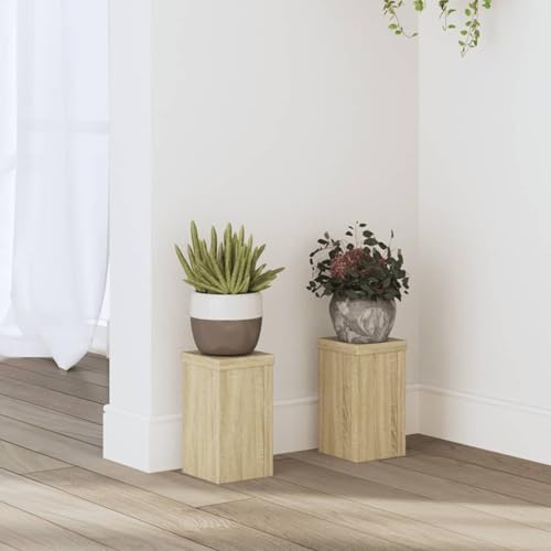 Xichuzi Pflanzenständer 2 STK. Sonoma-Eiche 10x10x18 cm Holzwerkstoff, Pflanzentreppe Outdoor, Kräutertreppe, Blumenständer, Blumenleiter Draußen, Kräutertopf Garten - 852881 Xichuzi Pflanzenständer 2 STK. Sonoma-Eiche 10x10x18 cm Holzwerkstoff, Pflanzentreppe Outdoor, Kräutertreppe, Blumenständer, Blumenleiter Draußen, Kräutertopf Garten - 852881 von Xichuzi