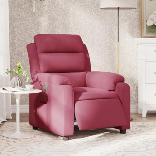 Xichuzi Relaxsessel Weinrot Samt, Fernsehsessel, Kinosessel, Lesesessel, Tv Sessel, Ohrensessel, Armsessel, Seselstuhl Wohnzimmer - 3205075 von Xichuzi