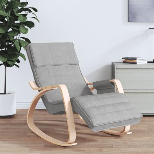 Xichuzi Schaukelstuhl Hellgrau Stoff Schaukelsessel, Sessel Wohnzimmer, Stillsessel, Schwingsessel, Ohrensessel, Tv Sessel, Rocking Chair, Relaxsessel - 351074 Xichuzi Schaukelstuhl Hellgrau Stoff Schaukelsessel, Sessel Wohnzimmer, Stillsessel, Schwingsessel, Ohrensessel, Tv Sessel, Rocking Chair, Relaxsessel - 351074 von Xichuzi