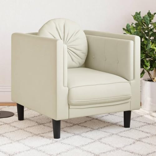 Xichuzi Sessel mit Kissen Creme Samt, Fernsehsessel, Kinosessel, Lesesessel, Tv Sessel, Ohrensessel, Armsessel, Seselstuhl Wohnzimmer - 372629 von Xichuzi