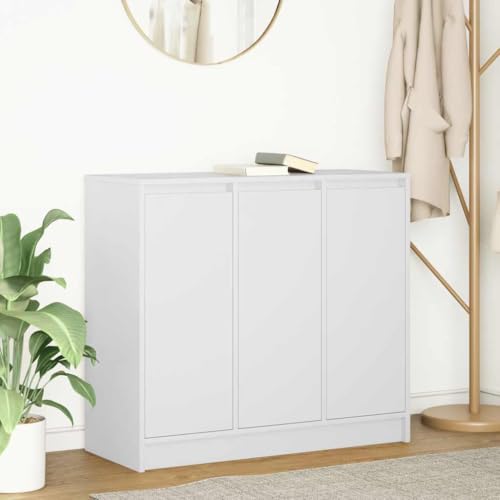 Xichuzi Sideboard Weiß 85x34x76 cm Holzwerkstoff, Kommode Schlafzimmer, Kommoden & Sideboards, Wohnzimmerschrank, Flur Kommode, Zimmer Möbel - 861625 von Xichuzi