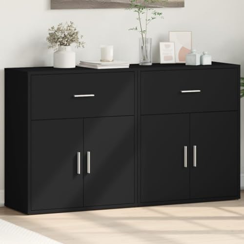 Xichuzi Sideboards 2 STK. Schwarz 60x31x70 cm Holzwerkstoff, Schlafzimmer Kommode, Komodenschrank, Küchenschrank, Commode, Flurkommode, Schlafzimmerkommode, Schrank - 3276547 Xichuzi Sideboards 2 STK. Schwarz 60x31x70 cm Holzwerkstoff, Schlafzimmer Kommode, Komodenschrank, Küchenschrank, Commode, Flurkommode, Schlafzimmerkommode, Schrank - 3276547 von Xichuzi
