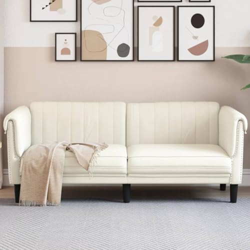 Xichuzi Sofa 2-Sitzer Creme Samt, Loungesofa, Sofas & Couches, Relaxsofa, Couch für Wohnzimmer, 372582 von Xichuzi