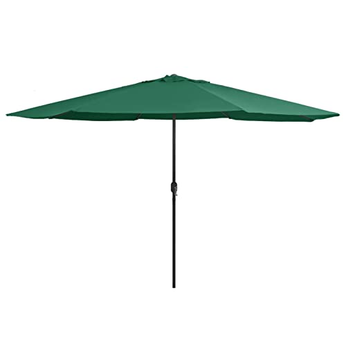 Xichuzi Sonnenschirm, Sonnenschutz Garten, Sonnenschirm Terrasse, Balkonsonnenschirme, Balkon Sonnenschutz, Balkon Sichtschutz Uv-Schutz, mit Metall-Mast 400 cm Grün von Xichuzi