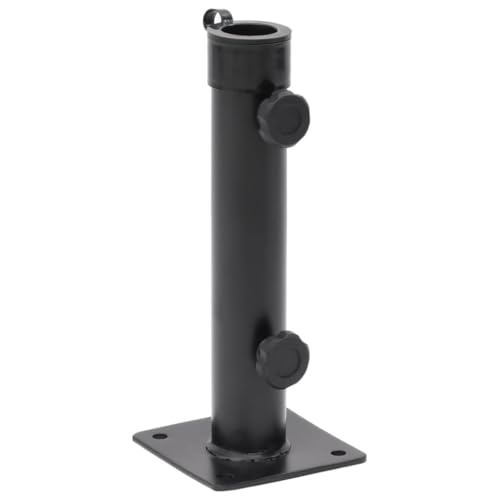 Xichuzi Sonnenschirmständer für Ø38/48 mm Mast Mattschwarz Stahl, Schirmständer Balkon, Strand Schirmständer, Sonnenschirmfuß - 4003373 von Xichuzi