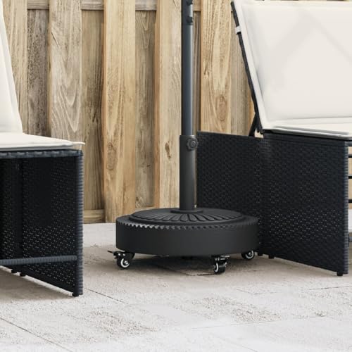 Xichuzi Sonnenschirmständer mit Rollen für Ø38/48 mm Mast 27 kg Rund, Schirmständer Balkon, Strand Schirmständer, Sonnenschirmfuß - 4007982 von Xichuzi