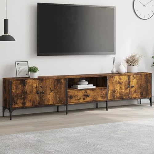 Xichuzi TV-Schrank mit Schublade Räuchereiche 200x25x44cm Holzwerkstoff, TV Lowboard, Fernsehschrank, Fernsehtisch, Fernseher Schrank, TV Sideboard, TV Board, TV Cabinet - 838990 Xichuzi TV-Schrank mit Schublade Räuchereiche 200x25x44cm Holzwerkstoff, TV Lowboard, Fernsehschrank, Fernsehtisch, Fernseher Schrank, TV Sideboard, TV Board, TV Cabinet - 838990 von Xichuzi