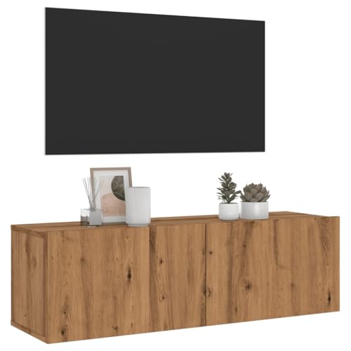 Xichuzi TV-Wandschrank Artisan-Eiche 100x30x30 cm Holzwerkstoff, Tv Board, Tv Lowboard, Tv Tisch, Fernsehschrank, Fernsehtisch, Kommode, Sideboard Wohnzimmer, Tv Sideboard - 856019 von Xichuzi