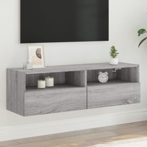 Xichuzi TV-Wandschrank Grau Sonoma 100x30x30 cm Holzwerkstoff, Tv Board, Tv Lowboard, Tv Tisch, Fernsehschrank, Fernsehtisch, Kommode, Sideboard Wohnzimmer, Tv Sideboard - 836892 von Xichuzi