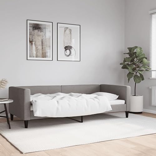Xichuzi Tagesbett Taupe 90x200 cm Stoff, Schlafsofa, Daybed, Bettsofa, Sofa Bed, Sofabett, Schlafcouch, Jugendbett, Bettgestell, Bettcouch - 353986 von Xichuzi