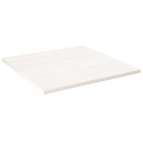 Xichuzi Tischplatte Weiß 70x70x2,5 cm Massivholz Kiefer Quadratisch, Arbeitsplatte, Holzplatte, Schreibtischplatte, Waschtischplatte, Küchenarbeitsplatte von Xichuzi