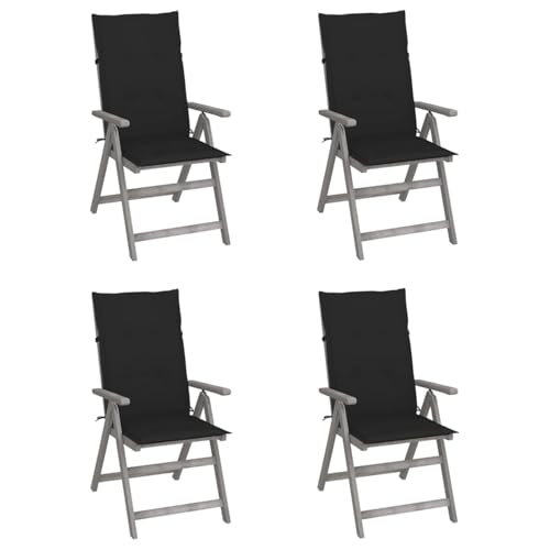 Xichuzi Verstellbare Gartenstühle 4 STK. mit Auflagen, Gartenmöbel, Balkonstühle, Hochlehner, Balkonmöbel, Bistrostuhl, Balkonset, Garten Stühle, Armlehnenstuhl, Massivholz Akazie Xichuzi Verstellbare Gartenstühle 4 STK. mit Auflagen, Gartenmöbel, Balkonstühle, Hochlehner, Balkonmöbel, Bistrostuhl, Balkonset, Garten Stühle, Armlehnenstuhl, Massivholz Akazie von Xichuzi