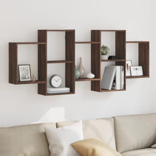 Xichuzi Wandregal Braun Eichen-Optik 159x18x65 cm Holzwerkstoff, Schweberegal, Regal Wand, Bücherregal, Hängeregal, Regalbrett, Küchenregal, Wandboard - 853215 Xichuzi Wandregal Braun Eichen-Optik 159x18x65 cm Holzwerkstoff, Schweberegal, Regal Wand, Bücherregal, Hängeregal, Regalbrett, Küchenregal, Wandboard - 853215 von Xichuzi