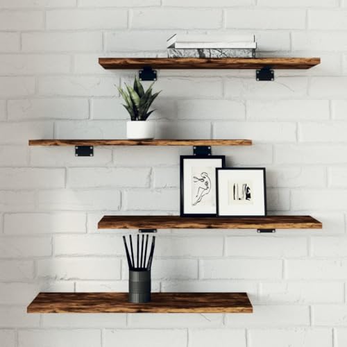 Xichuzi Wandregale 4 STK. Räuchereiche 60x20x1,5 cm Holzwerkstoff, Schweberegal, Regal Wand, Bücherregal, Hängeregal, Regalbrett, Wandboard - 838231 Xichuzi Wandregale 4 STK. Räuchereiche 60x20x1,5 cm Holzwerkstoff, Schweberegal, Regal Wand, Bücherregal, Hängeregal, Regalbrett, Wandboard - 838231 von Xichuzi