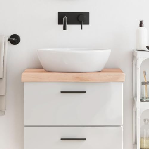 Xichuzi Waschtischplatte 60x40x6 cm Massivholz Unbehandelt, Arbeitsplatte, Holzplatte, Schreibtischplatte, Waschtischplatte, Küchenarbeitsplatte - 3156010 von Xichuzi