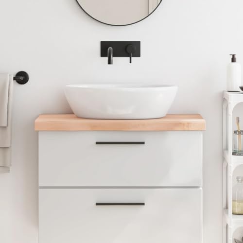 Xichuzi Waschtischplatte 80x40x6 cm Massivholz Unbehandelt, Arbeitsplatte, Holzplatte, Schreibtischplatte, Waschtischplatte, Küchenarbeitsplatte - 3156022 von Xichuzi