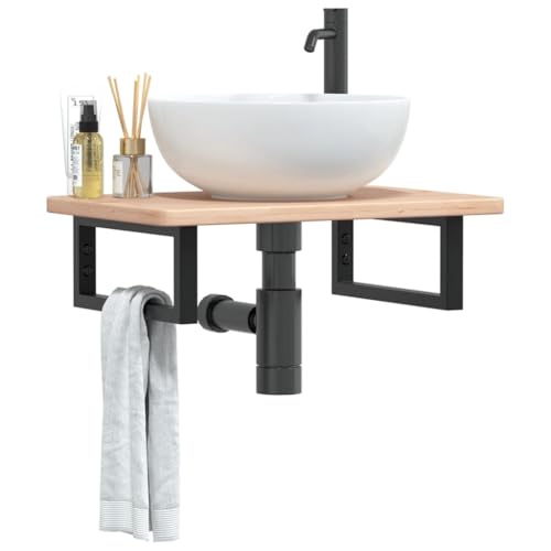 Xichuzi Waschtischplatte mit Halterung Stahl und Massivholz Eiche, Arbeitsplatte, Holzplatte, Schreibtischplatte, Waschtischplatte, Küchenarbeitsplatte - 3302333 Xichuzi Waschtischplatte mit Halterung Stahl und Massivholz Eiche, Arbeitsplatte, Holzplatte, Schreibtischplatte, Waschtischplatte, Küchenarbeitsplatte - 3302333 von Xichuzi