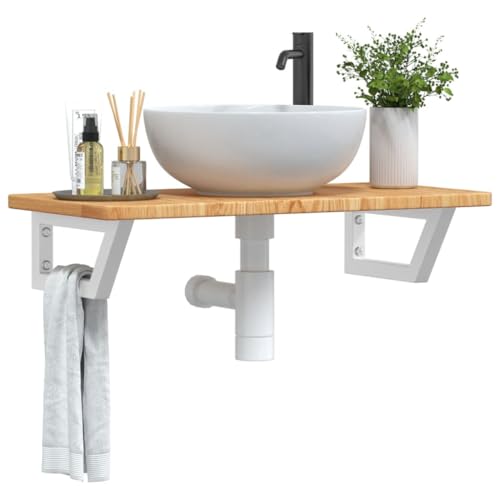 Xichuzi Waschtischplatte mit Halterung Stahl und Massivholz Eiche, Arbeitsplatte, Holzplatte, Schreibtischplatte, Waschtischplatte, Küchenarbeitsplatte - 3302338 Xichuzi Waschtischplatte mit Halterung Stahl und Massivholz Eiche, Arbeitsplatte, Holzplatte, Schreibtischplatte, Waschtischplatte, Küchenarbeitsplatte - 3302338 von Xichuzi