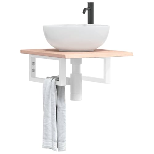 Xichuzi Waschtischplatte mit Halterung Stahl und Massivholz Eiche, Arbeitsplatte, Holzplatte, Schreibtischplatte, Waschtischplatte, Küchenarbeitsplatte - 3302532 Xichuzi Waschtischplatte mit Halterung Stahl und Massivholz Eiche, Arbeitsplatte, Holzplatte, Schreibtischplatte, Waschtischplatte, Küchenarbeitsplatte - 3302532 von Xichuzi