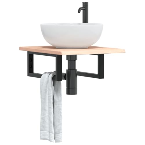 Xichuzi Waschtischplatte mit Halterung Stahl und Massivholz Eiche, Arbeitsplatte, Holzplatte, Schreibtischplatte, Waschtischplatte, Küchenarbeitsplatte - 3302533 Xichuzi Waschtischplatte mit Halterung Stahl und Massivholz Eiche, Arbeitsplatte, Holzplatte, Schreibtischplatte, Waschtischplatte, Küchenarbeitsplatte - 3302533 von Xichuzi