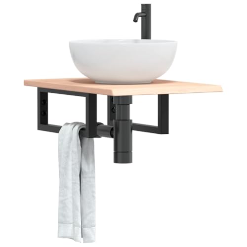 Xichuzi Waschtischplatte mit Halterung Stahl und Massivholz Eiche, Arbeitsplatte, Holzplatte, Schreibtischplatte, Waschtischplatte, Küchenarbeitsplatte - 3302537 Xichuzi Waschtischplatte mit Halterung Stahl und Massivholz Eiche, Arbeitsplatte, Holzplatte, Schreibtischplatte, Waschtischplatte, Küchenarbeitsplatte - 3302537 von Xichuzi