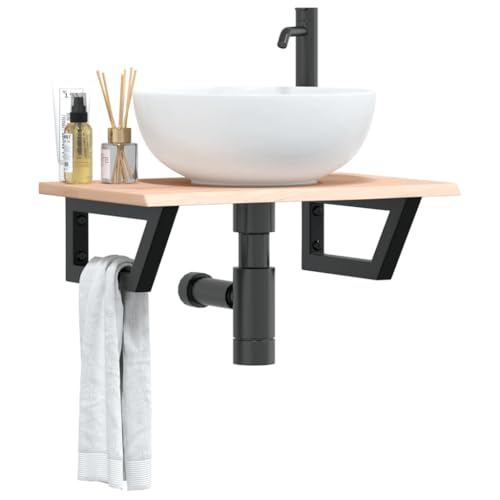 Xichuzi Waschtischplatte mit Halterung Stahl und Massivholz Eiche, Arbeitsplatte, Holzplatte, Schreibtischplatte, Waschtischplatte, Küchenarbeitsplatte - 3302543 Xichuzi Waschtischplatte mit Halterung Stahl und Massivholz Eiche, Arbeitsplatte, Holzplatte, Schreibtischplatte, Waschtischplatte, Küchenarbeitsplatte - 3302543 von Xichuzi