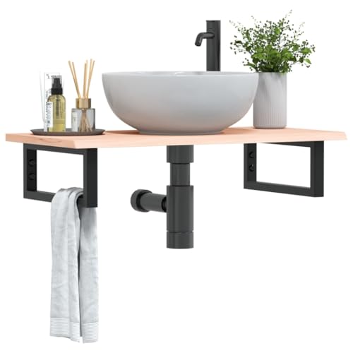 Xichuzi Waschtischplatte mit Halterung Stahl und Massivholz Eiche, Arbeitsplatte, Holzplatte, Schreibtischplatte, Waschtischplatte, Küchenarbeitsplatte - 3302545 Xichuzi Waschtischplatte mit Halterung Stahl und Massivholz Eiche, Arbeitsplatte, Holzplatte, Schreibtischplatte, Waschtischplatte, Küchenarbeitsplatte - 3302545 von Xichuzi