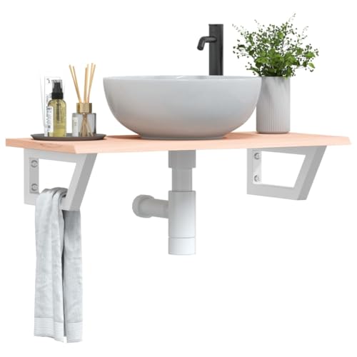 Xichuzi Waschtischplatte mit Halterung Stahl und Massivholz Eiche, Arbeitsplatte, Holzplatte, Schreibtischplatte, Waschtischplatte, Küchenarbeitsplatte - 3302546 Xichuzi Waschtischplatte mit Halterung Stahl und Massivholz Eiche, Arbeitsplatte, Holzplatte, Schreibtischplatte, Waschtischplatte, Küchenarbeitsplatte - 3302546 von Xichuzi
