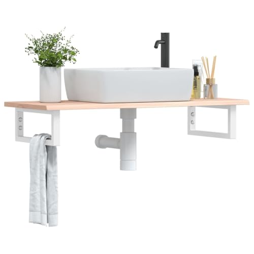 Xichuzi Waschtischplatte mit Halterung Stahl und Massivholz Eiche, Arbeitsplatte, Holzplatte, Schreibtischplatte, Waschtischplatte, Küchenarbeitsplatte - 3302548 Xichuzi Waschtischplatte mit Halterung Stahl und Massivholz Eiche, Arbeitsplatte, Holzplatte, Schreibtischplatte, Waschtischplatte, Küchenarbeitsplatte - 3302548 von Xichuzi