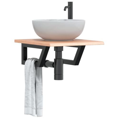 Xichuzi Waschtischplatte mit Halterung Stahl und Massivholz Eiche, Arbeitsplatte, Holzplatte, Schreibtischplatte, Waschtischplatte, Küchenarbeitsplatte - 3302555 Xichuzi Waschtischplatte mit Halterung Stahl und Massivholz Eiche, Arbeitsplatte, Holzplatte, Schreibtischplatte, Waschtischplatte, Küchenarbeitsplatte - 3302555 von Xichuzi