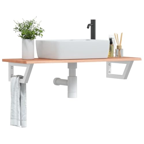 Xichuzi Waschtischplatte mit Halterung Stahl und Massivholz Eiche, Arbeitsplatte, Holzplatte, Schreibtischplatte, Waschtischplatte, Küchenarbeitsplatte - 3302570 Xichuzi Waschtischplatte mit Halterung Stahl und Massivholz Eiche, Arbeitsplatte, Holzplatte, Schreibtischplatte, Waschtischplatte, Küchenarbeitsplatte - 3302570 von Xichuzi