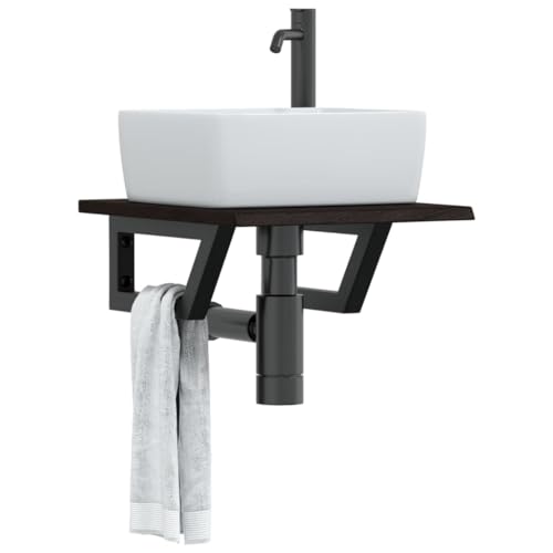 Xichuzi Waschtischplatte mit Halterung Stahl und Massivholz Eiche, Arbeitsplatte, Holzplatte, Schreibtischplatte, Waschtischplatte, Küchenarbeitsplatte - 3302575 Xichuzi Waschtischplatte mit Halterung Stahl und Massivholz Eiche, Arbeitsplatte, Holzplatte, Schreibtischplatte, Waschtischplatte, Küchenarbeitsplatte - 3302575 von Xichuzi