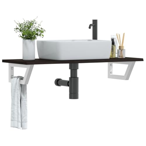 Xichuzi Waschtischplatte mit Halterung Stahl und Massivholz Eiche, Arbeitsplatte, Holzplatte, Schreibtischplatte, Waschtischplatte, Küchenarbeitsplatte - 3302590 Xichuzi Waschtischplatte mit Halterung Stahl und Massivholz Eiche, Arbeitsplatte, Holzplatte, Schreibtischplatte, Waschtischplatte, Küchenarbeitsplatte - 3302590 von Xichuzi