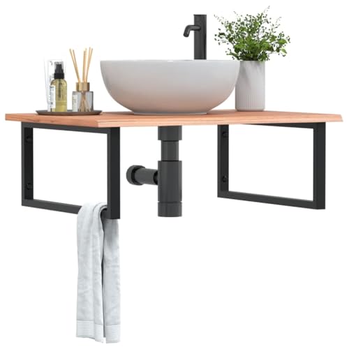Xichuzi Waschtischplatte mit Halterung Stahl und Massivholz Eiche, Arbeitsplatte, Holzplatte, Schreibtischplatte, Waschtischplatte, Küchenarbeitsplatte - 3302645 Xichuzi Waschtischplatte mit Halterung Stahl und Massivholz Eiche, Arbeitsplatte, Holzplatte, Schreibtischplatte, Waschtischplatte, Küchenarbeitsplatte - 3302645 von Xichuzi