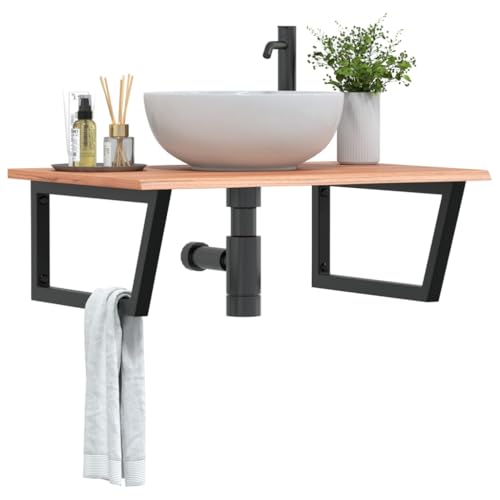 Xichuzi Waschtischplatte mit Halterung Stahl und Massivholz Eiche, Arbeitsplatte, Holzplatte, Schreibtischplatte, Waschtischplatte, Küchenarbeitsplatte - 3302647 Xichuzi Waschtischplatte mit Halterung Stahl und Massivholz Eiche, Arbeitsplatte, Holzplatte, Schreibtischplatte, Waschtischplatte, Küchenarbeitsplatte - 3302647 von Xichuzi