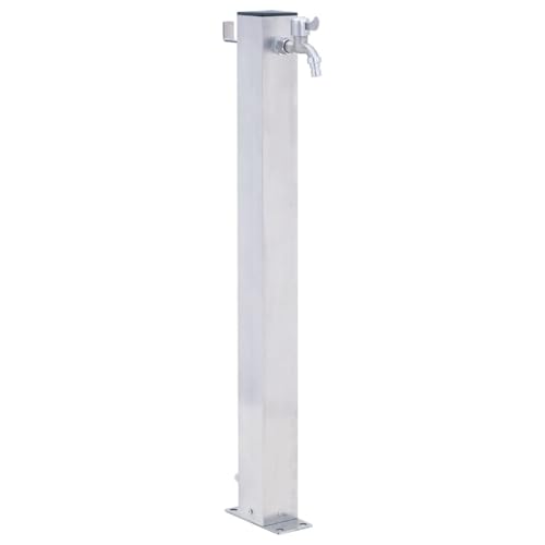 Xichuzi Wassersäule für den Garten 100 cm Edelstahl Quadratisch, Wassersäule Garten, Wasserzapfsäule Garten, Wassersteckdose, Wasserstation, Wasseranschluss Garten, Garten Wasserhahn Säule von Xichuzi