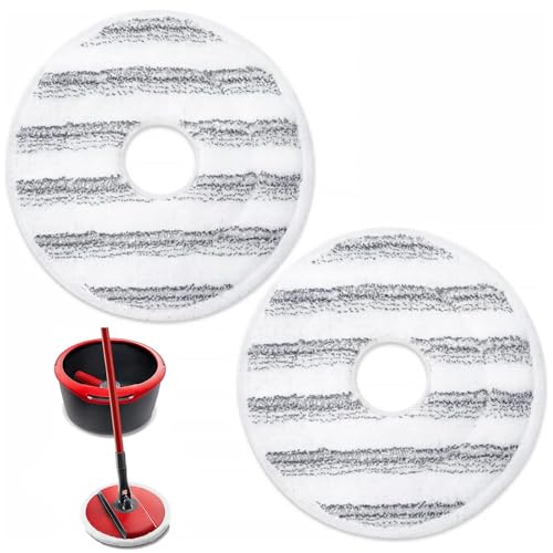 2 Stück für Vileda Spin Wischmoppkopf, waschbarer Kopf Ersatz für Eimer-Set, 23,5 x 5,5 x 1 cm von Xiciki