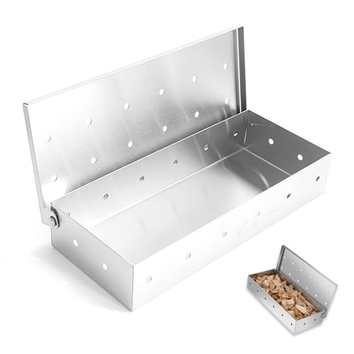 Xiciki BBQ Smoker Box für Holzkohlegrill, Holzkohlegrill Zubehör, Perfekt für Camping BBQ, Verbessert Geschmack für Grills, Universal Fit für Gas-, Elektro- und Holzkohlegrill Xiciki BBQ Smoker Box für Holzkohlegrill, Holzkohlegrill Zubehör, Perfekt für Camping BBQ, Verbessert Geschmack für Grills, Universal Fit für Gas-, Elektro- und Holzkohlegrill von Xiciki
