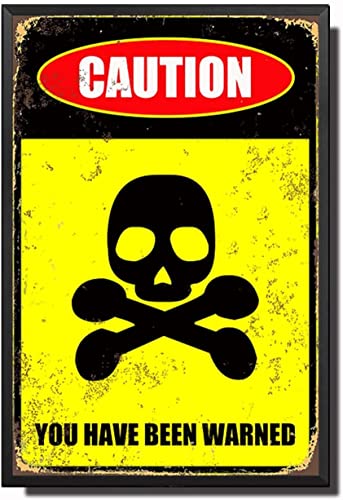 Xiddxu Danger Toxic Panel Warning Signage Caution Warning Notice Retro Tin Sign Metal Tin Sign for Home Cafe Bar Hotel Bathroom Banner Wall Decor Living Room Idea Gifts for Friends 8x12 Inch von Xiddxu