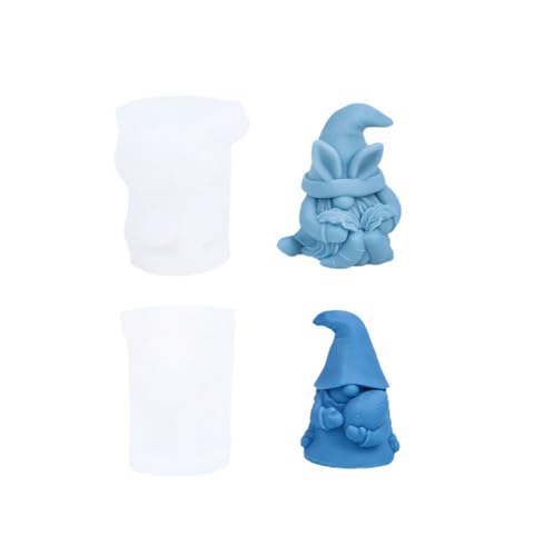 Xidmold 2 Stück Ostern Wichtel Kerzeform Seifenform 3D Ei Karotte Zwerge Silikonform für Fondant, Seife, Sojawachs Kerzen, Figur, Gips, Epoxidharz, Handwerk Xidmold 2 Stück Ostern Wichtel Kerzeform Seifenform 3D Ei Karotte Zwerge Silikonform für Fondant, Seife, Sojawachs Kerzen, Figur, Gips, Epoxidharz, Handwerk von Xidmold