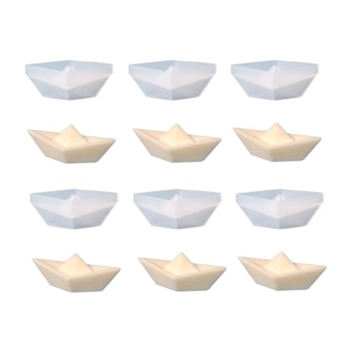 Xidmold 6 Stück 3D Origami Boot Silikonform Kerzenformen Seifenform Kuchen Fondant Silikon Formen Backform für Tortendeko, Schokolade, Seife, Sojawachs Kerzen, Handwerk Xidmold 6 Stück 3D Origami Boot Silikonform Kerzenformen Seifenform Kuchen Fondant Silikon Formen Backform für Tortendeko, Schokolade, Seife, Sojawachs Kerzen, Handwerk von Xidmold