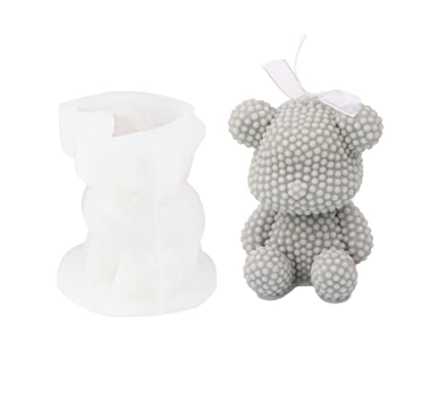 Xidmold 3D Bär Silikonform Tier Kerzenform Seifenform, Bär Silikon Backform Mousse Kuchenform für Fondant, Tortendeko, Schokolade, Seife, Sojawachs Kerzen, Handwerk Xidmold 3D Bär Silikonform Tier Kerzenform Seifenform, Bär Silikon Backform Mousse Kuchenform für Fondant, Tortendeko, Schokolade, Seife, Sojawachs Kerzen, Handwerk von Xidmold
