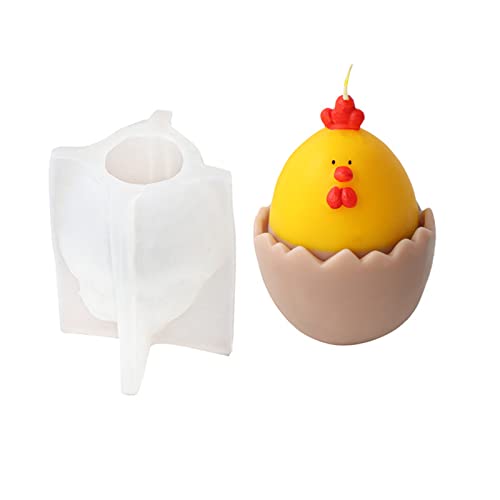 Xidmold 3D Küken Silikonformen Kerzenform Seifenform Ostern Küken Silikon Backform für Tortendeko, Fondant, Schokolade, Seife, Sojawachs Kerzen, Ostergeschenke (B) von Xidmold