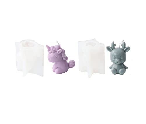 Xidmold 3D Pferd Hirsche Silikonform Kerzenform Tier Kerzen Gießform Seifenform Harzform Tier Silikonform für Tortendeko, Schokolade, Seife, Sojawachs Kerzen, Handwerk Ornamente Xidmold 3D Pferd Hirsche Silikonform Kerzenform Tier Kerzen Gießform Seifenform Harzform Tier Silikonform für Tortendeko, Schokolade, Seife, Sojawachs Kerzen, Handwerk Ornamente von Xidmold
