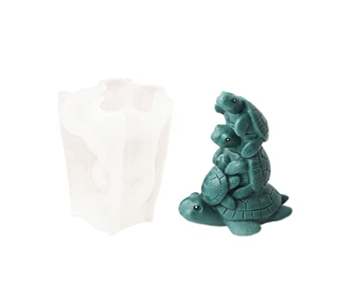 Xidmold 3D Schildkröte Silikonform Kerzenform Seifenform Schildkröte Kuchen Fondant Silikon Formen Backform für Tortendeko, Schokolade, Seife, Sojawachs Kerzen, Handwerk von Xidmold